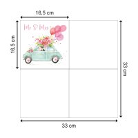 ppd Papier Servietten 33 x 33 cm 100 St. Congratulation - A