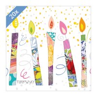 ppd Papier Servietten 33 x 33 cm 20 St. Birthday Candles - A