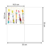ppd Papier Servietten 33 x 33 cm 20 St. Birthday Candles - A