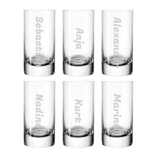 Gravur Stamper 50 ml Name vertikal 6 Stück
