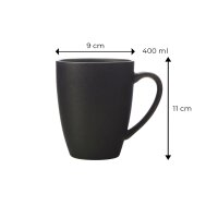 Maxwell & Williams Caviar Black Kaffeebecher 400 ml...