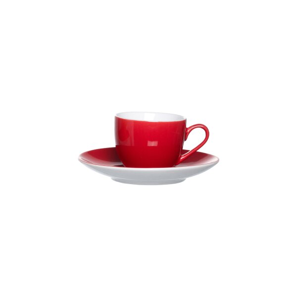 Ritzenhoff & Breker DOPPIO Espressotasse mit Untertasse 80 ml - Rot
