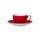 Ritzenhoff & Breker DOPPIO Kaffeetasse mit Untertasse 200 ml 6er Set - Rot