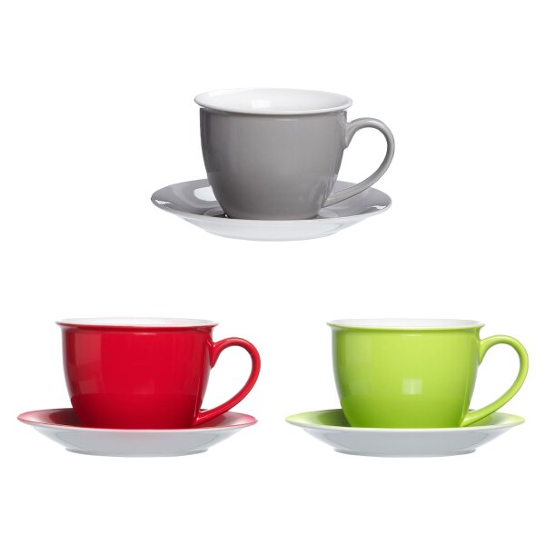 Ritzenhoff & Breker DOPPIO Milchkaffee Tasse mit Untertasse 350 ml - Variante
