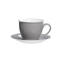 Ritzenhoff & Breker DOPPIO Milchkaffee Tasse mit Untertasse 350 ml - Grau