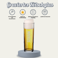 Kölschglas Kölner Stange Bierglas 0,2 l mit...