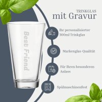Gravur Trinkglas CIAO 300 ml Name vertikal 6 Stück