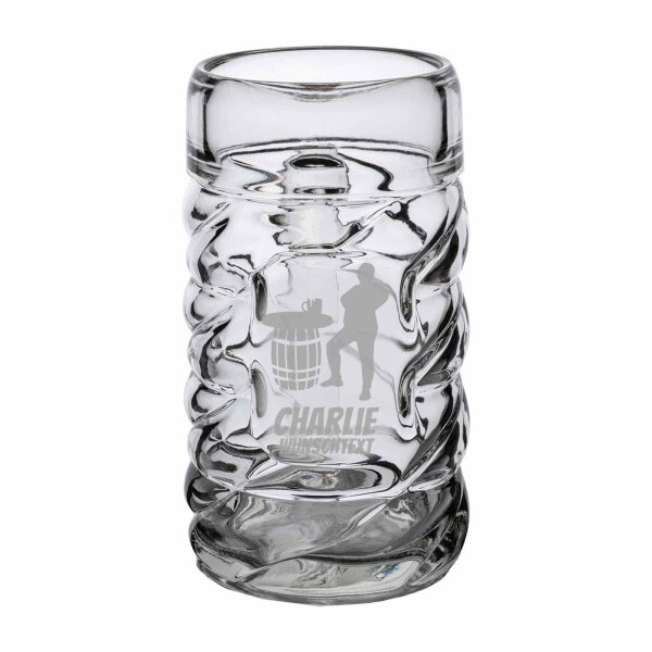 Maßkrug Diamond 1,0 l mit Eichung - Stammtisch