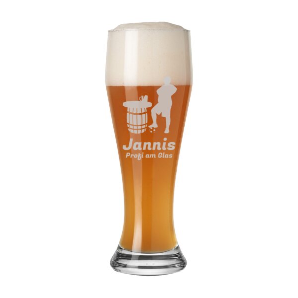 Weizenglas Weißbierglas 0,5 Liter - Spielerstammtisch