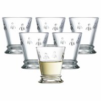 La Rochère Biene Abeille Wasserglas 260 ml 6er Set