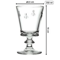 La Rochère Biene Abeille Rotweinglas 350 ml 6er Set