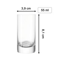 Luxentu Stamper 55 ml 6er Set Schnaps-Ensemble