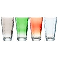 Leonardo OPTIC Trinkglas 540 ml farbig sortiert 4er Set