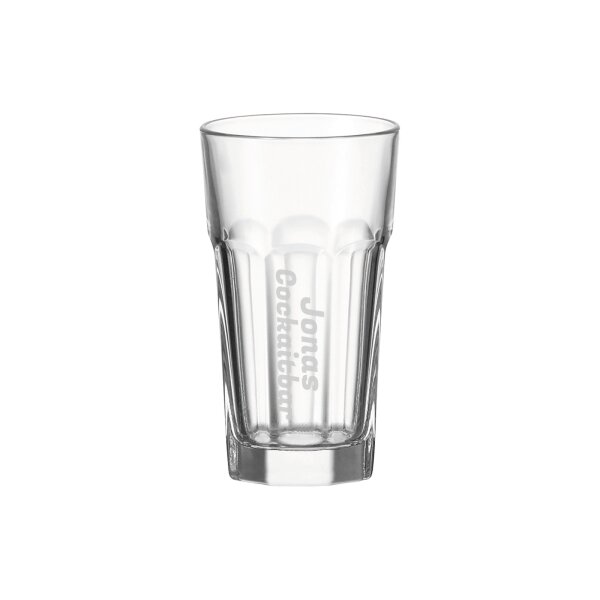 Longdrinkglas ROCK 340 ml Name vertikal 1 Stück