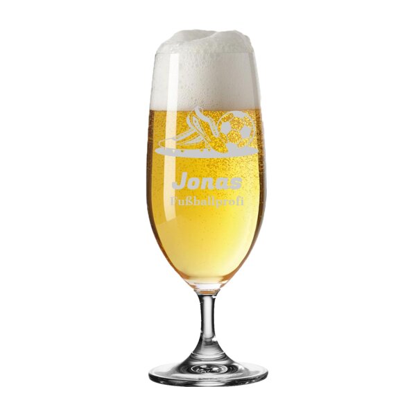 Biertulpe Pilsglas 360 ml mit Gravur - Fußball & Schuhe