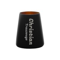 Becher Power schwarz-bronze Name vertikal 1 Stück