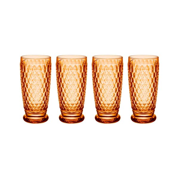 Villeroy & Boch Boston Coloured Longdrinkglas 400 ml 4er Set - Apricot
