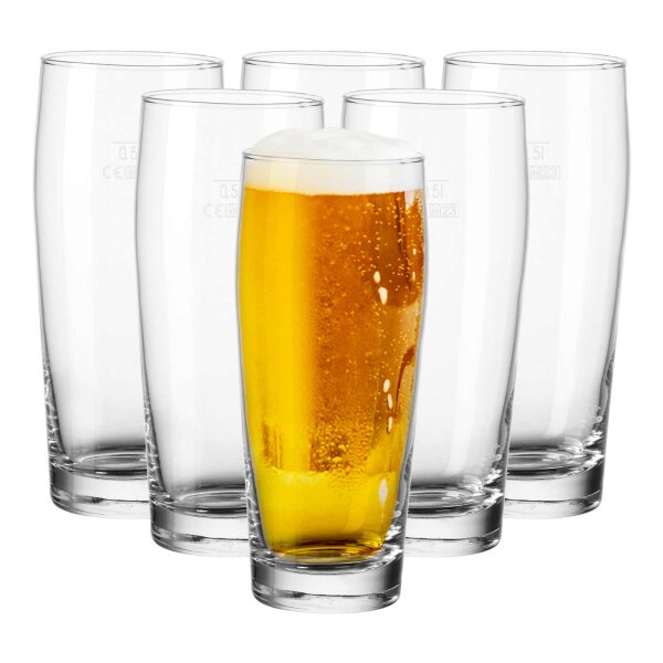 Van Well Willi Becher 0,5 l geeicht 6er Set