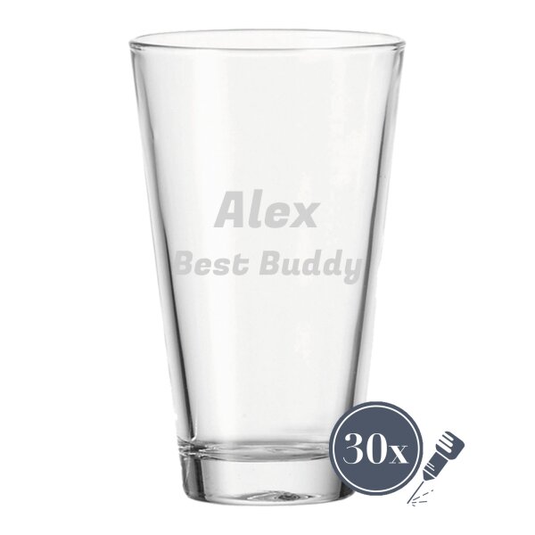 Trinkglas CIAO 300 ml Name horizontal 30 Stück