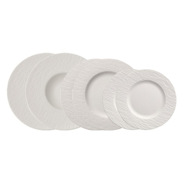 Villeroy & Boch Manufacture Rock Teller-Set 6-teilig weiß
