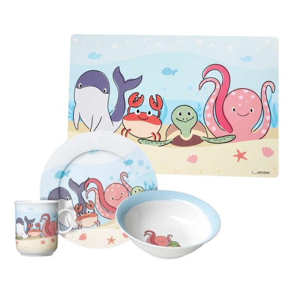Ritzenhoff & Breker UNTERWASSERWELT Kindergeschirr Set mit Platzset