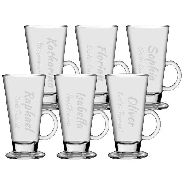 Latte Macchiato- / Glühwein-Glas 265 ml 6 Stück
