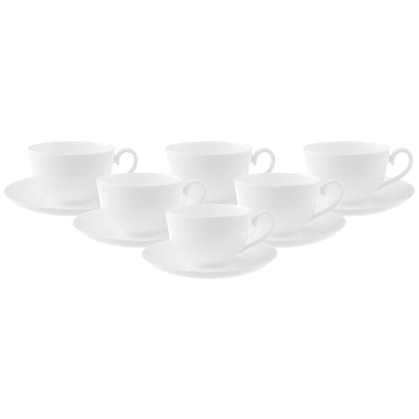 Villeroy & Boch Royal Café au Lait Tasse mit Untertasse 6er Set