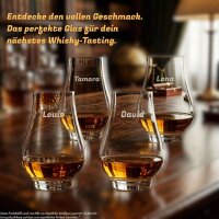 Whisky Nosing Tumbler - Name horizontal 4 Stück