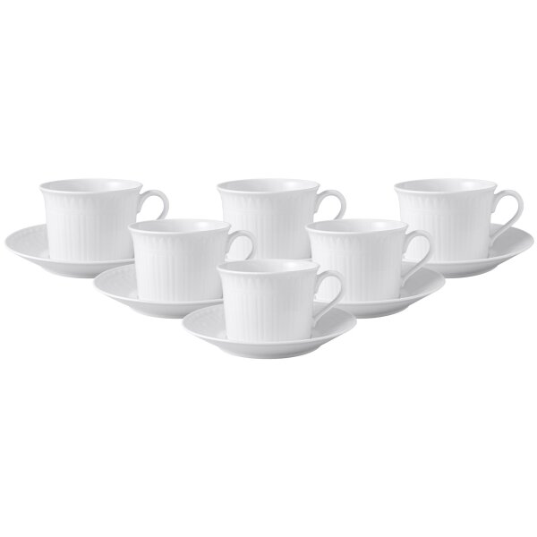 Villeroy & Boch Cellini Cappuccino Tasse mit Untertasse 270 ml 6er Set