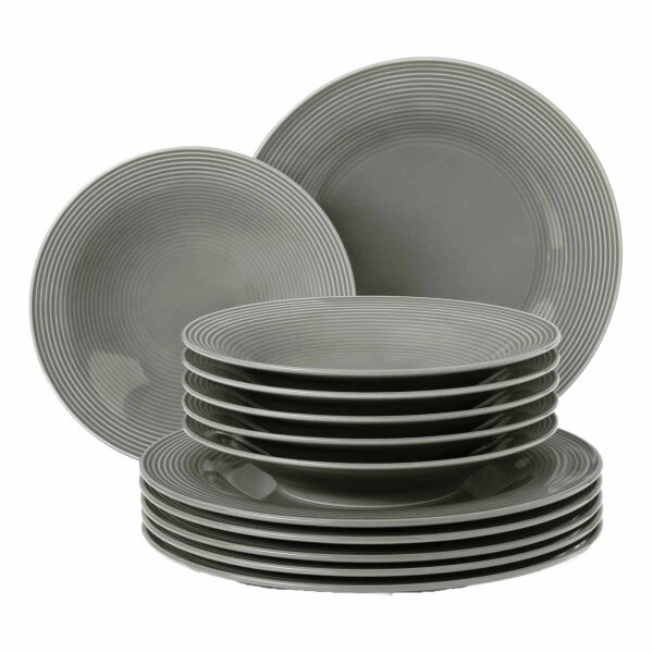 Seltmann Weiden Beat Color Glaze Tafelservice 12-teilig - Perlgrau