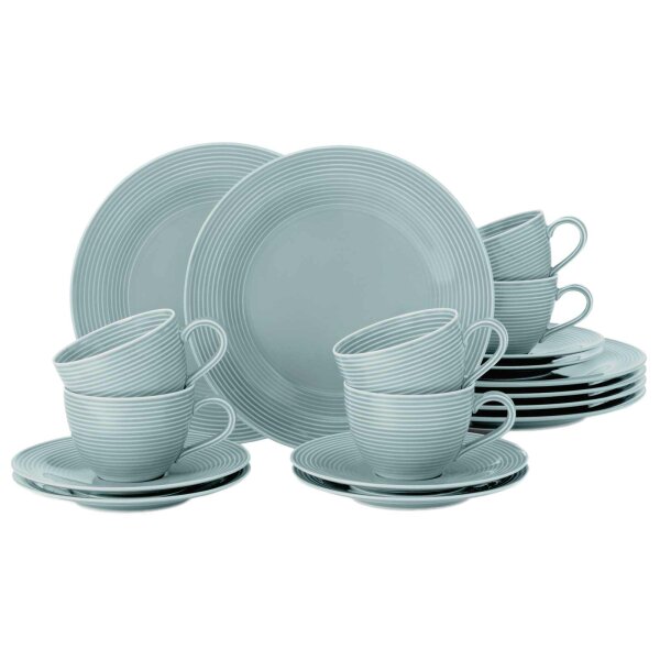Seltmann Weiden Beat Color Glaze Kaffeeservice 18-teilig - Arktisblau