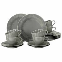 Seltmann Weiden Beat Color Glaze Kaffeeservice 18-teilig - Perlgrau