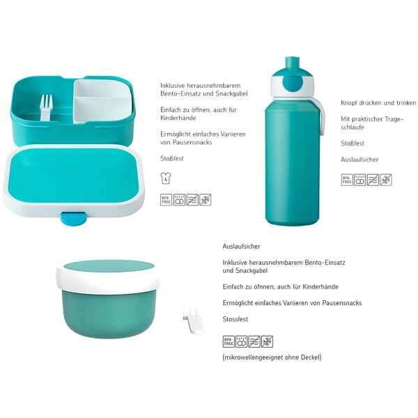 Mepal CAMPUS Lunchset 3-teilig - Animal Friends