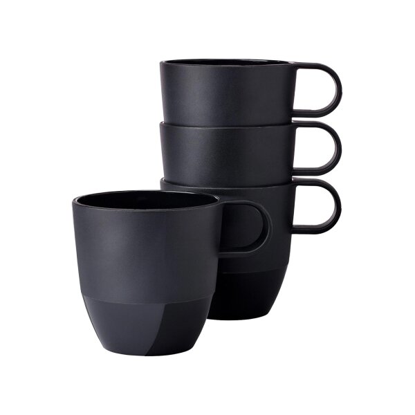 Mepal SILUETA Henkelbecher 300 ml 4er Set - Nordic Black