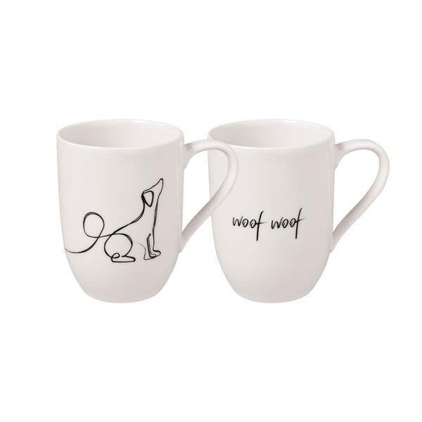 Villeroy & Boch Statement Kaffeebecher 280ml 2er Set Dog