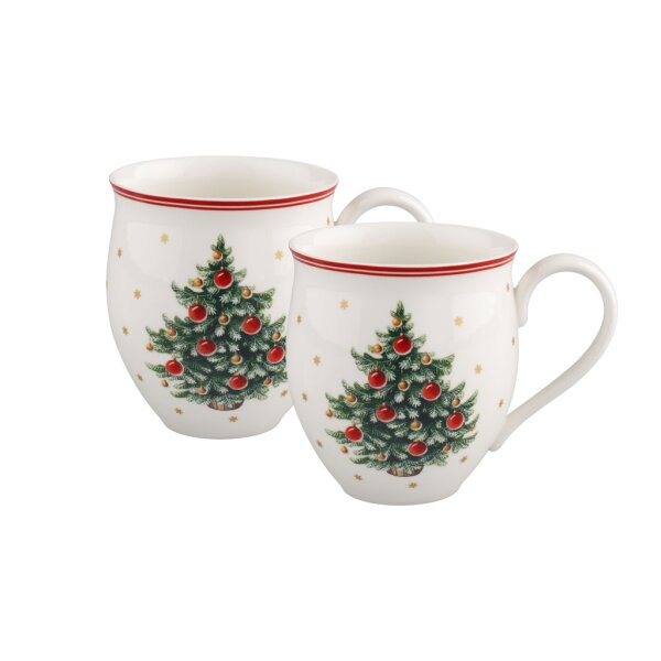 Villeroy & Boch Toys Delight Becher mit Henkel Tannenbaum 390 ml 2er Set