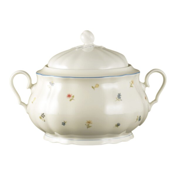 Seltmann Weiden Marieluise Elfenbein Streublume Terrine mit Deckel 3,05 l