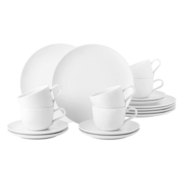 Seltmann Weiden Liberty Weiß Kaffeeservice 18-teilig