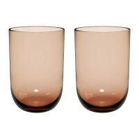 like. by Villeroy & Boch Like Glass Longdrinkbecher 385 ml 2er Set - Clay