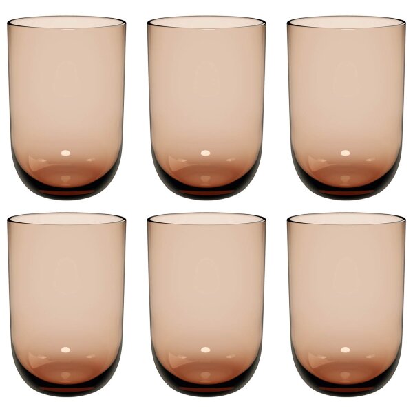like. by Villeroy & Boch Like Glass Longdrinkbecher 385 ml 6er Set - Clay