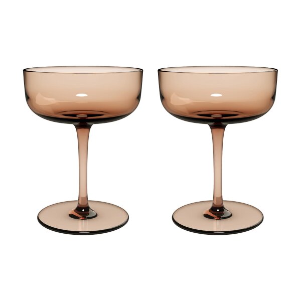 like. by Villeroy & Boch Like Glass Sektschale / Dessertschale 100 ml 2er Set - Clay
