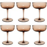 like. by Villeroy & Boch Like Glass Sektschale / Dessertschale 100 ml 6er Set - Clay