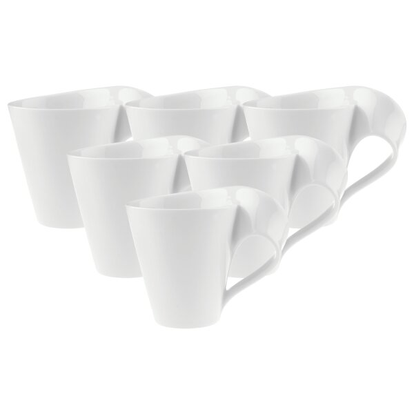 Villeroy & Boch NewWave Caffè Becher mit Henkel 300 ml 6er Set