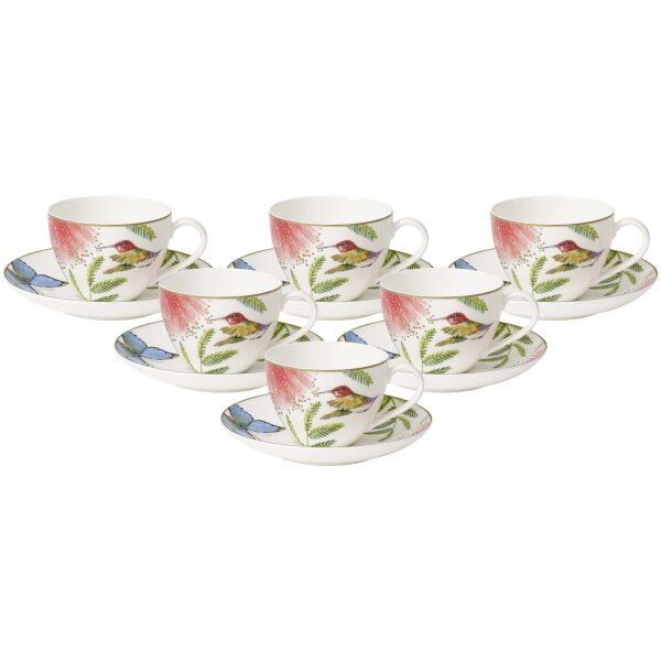 Villeroy & Boch Amazonia Kaffeetasse mit Untertasse 150 ml 6er Set