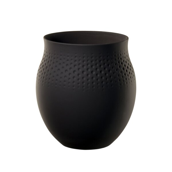 Villeroy & Boch Manufacture Collier Vase Perle 18 cm - Noir