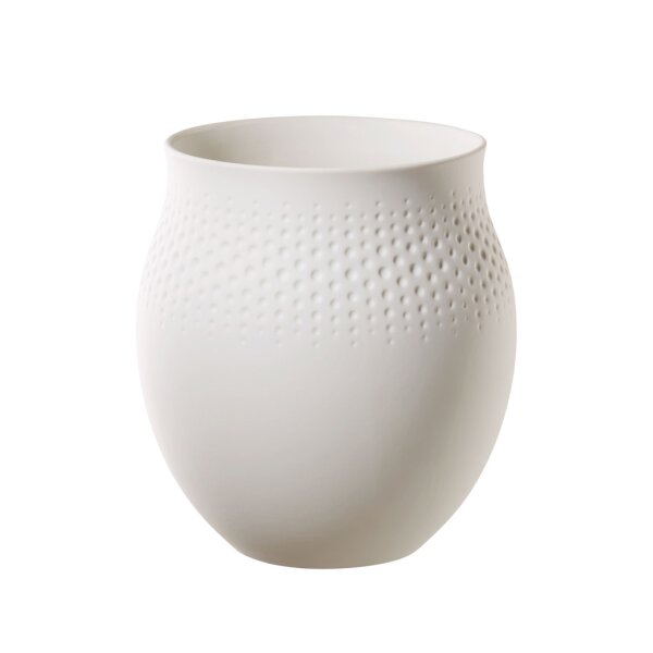 Villeroy & Boch Manufacture Collier Vase Perle 18 cm - Blanc