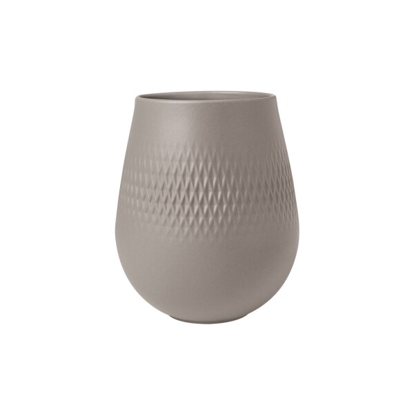 Villeroy & Boch Manufacture Collier Vase Carré 14 cm - Taupe