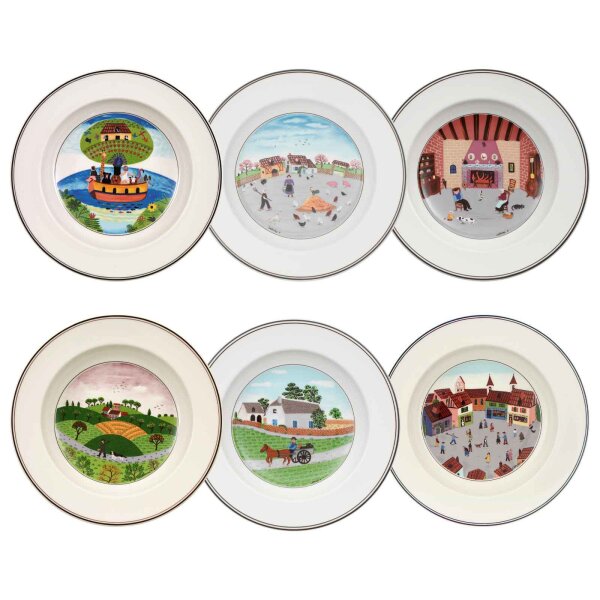 Villeroy & Boch Design Naif Suppenteller ø 21 cm Kollektion 6er Set