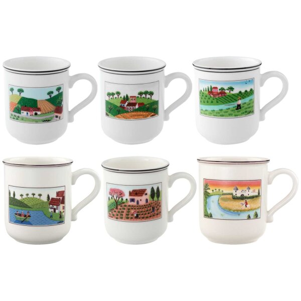 Villeroy & Boch Design Naif Kaffeebecher 300 ml Kollektion 6er Set