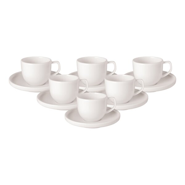 Villeroy & Boch Afina Espressotasse mit Untertasse 50 ml 6er Set